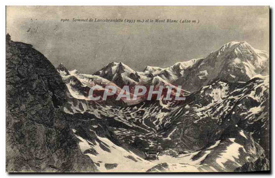 CPA Sommet de Lancebranlette (2633 m) et le Mont Blanc (4810 m)