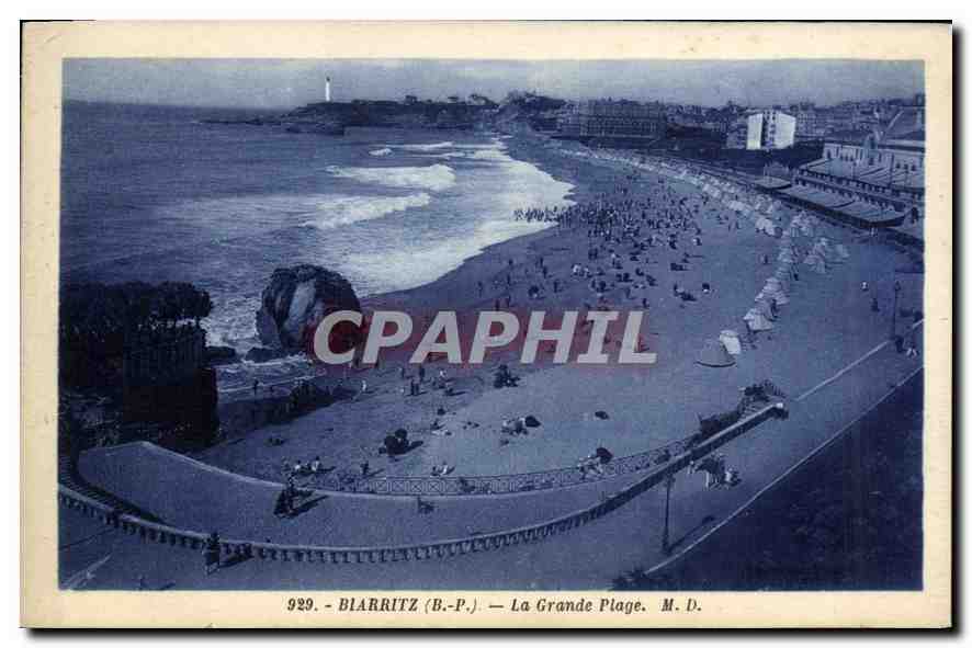 CPA Biarritz (B P) La Grande Plage