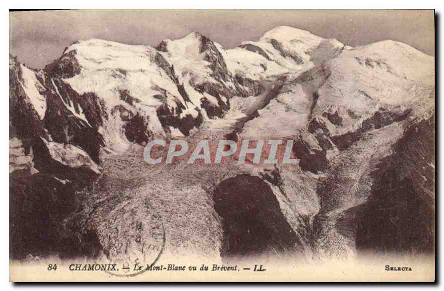 CPA Chamonix Le Mont Blanc vu du Brevent