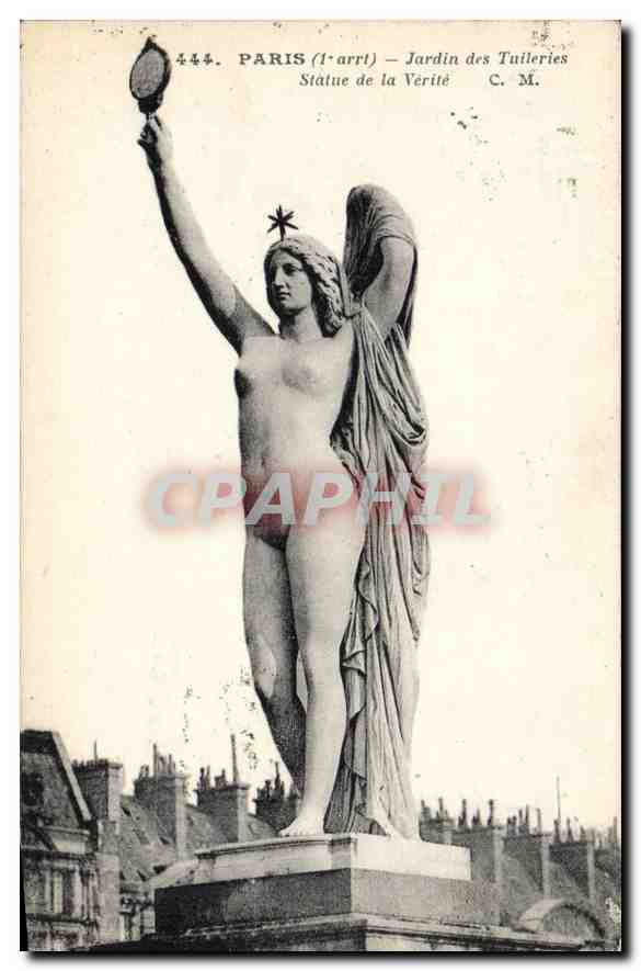 CPA Paris (1er art) Jardin des Tulleries Statue de la Verite