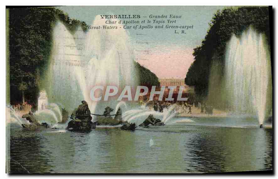 Versailles — Grandes Eaux — Char d'Apollon et le Tapis Vert — L. R.