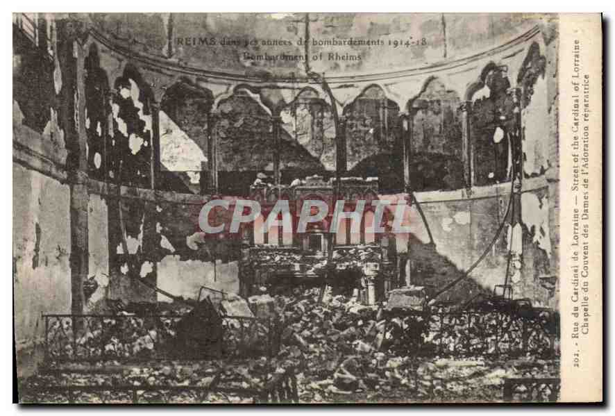 CPA Reims dans les annees de bombardements