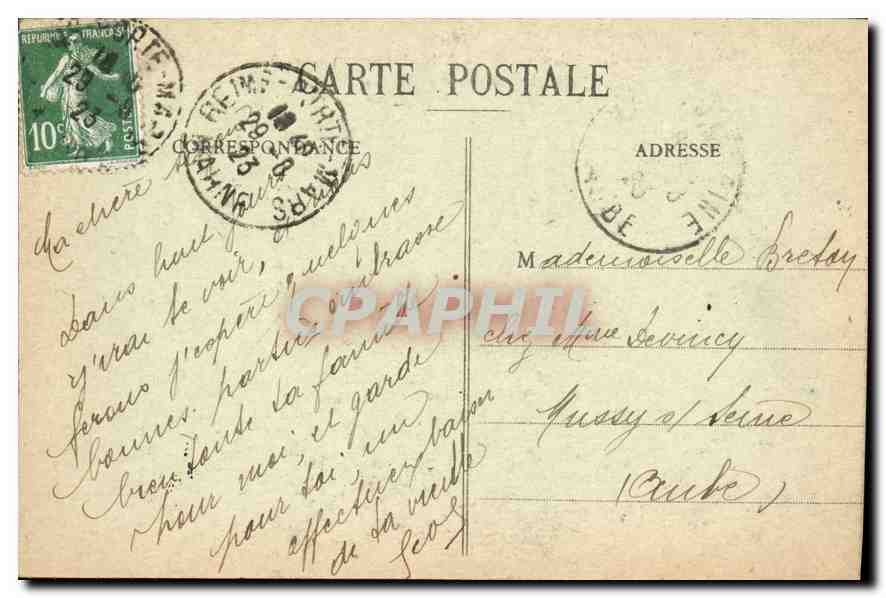 CPA Reims dans les annees de bombardements — Rückseite