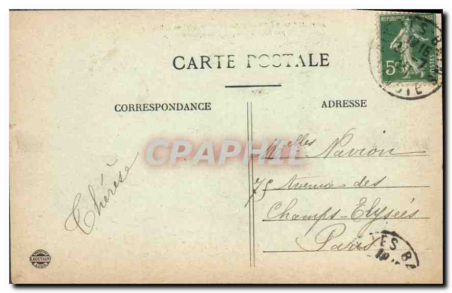 CPA Aix les Bains L'Arc Romain erige au III siecle par Luctus Pompelus Campatius — Verso