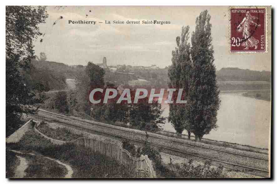 Ponthierry — La Seine devant Saint-Fargeau — Département, Aube