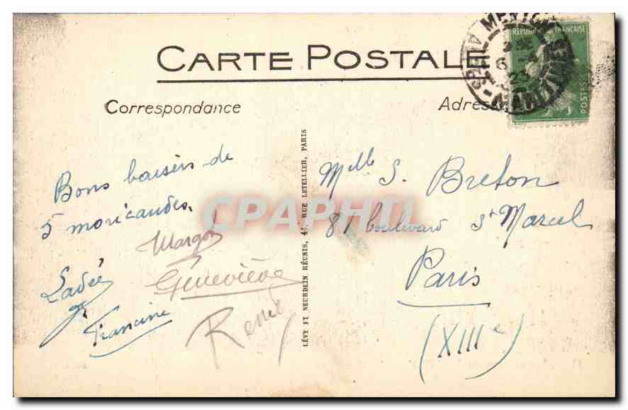 CPA Notre Dame de Laghet Le Monastere — Rückseite