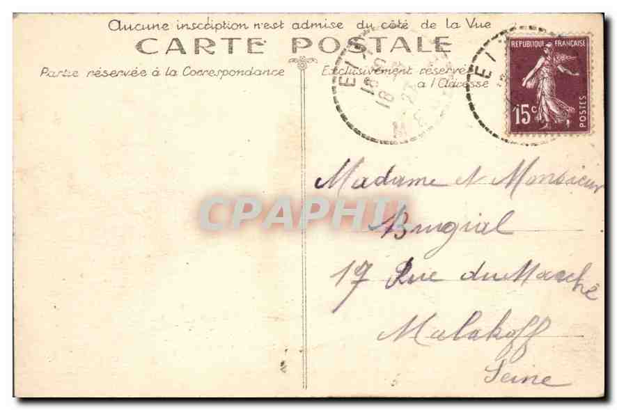 CPA Ossuaire provisoire des Champs de Bataille de Verdun — Rückseite
