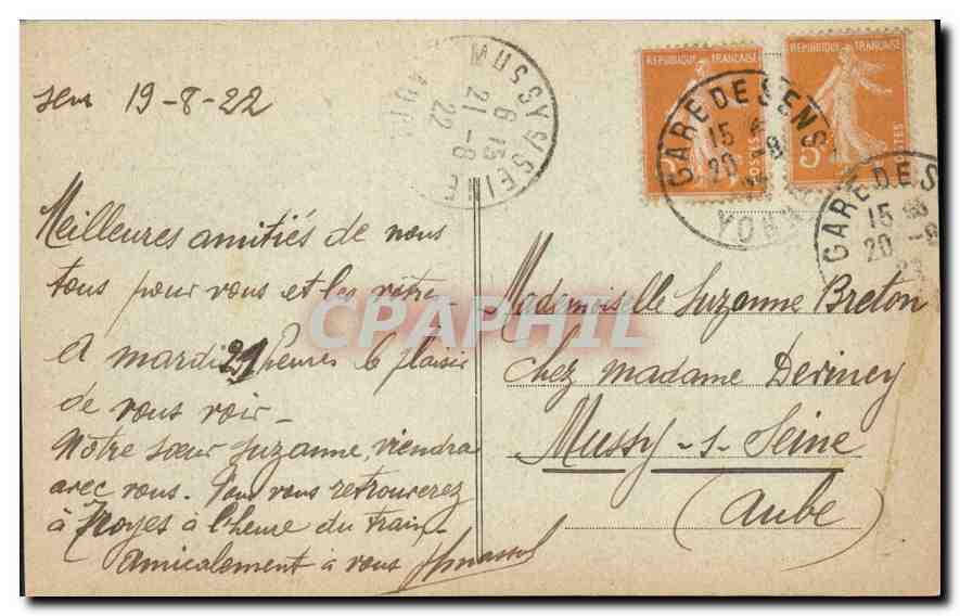 CPA Sens (Yonne) La Poterne et les anciennes Fortifications Gallo Romaines  — Rückseite