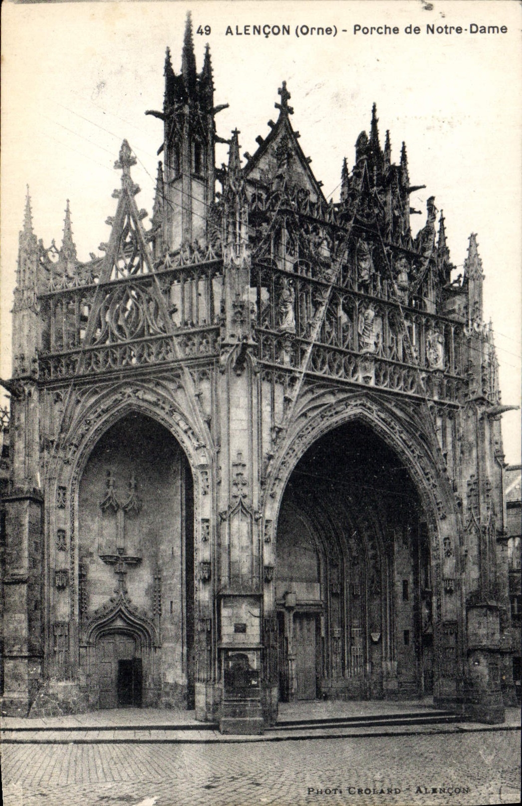 CPA Alencon (Orne) Porche de Notre Dame