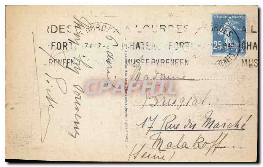 CPA Gavarnie La Gave et le Cirque — Verso
