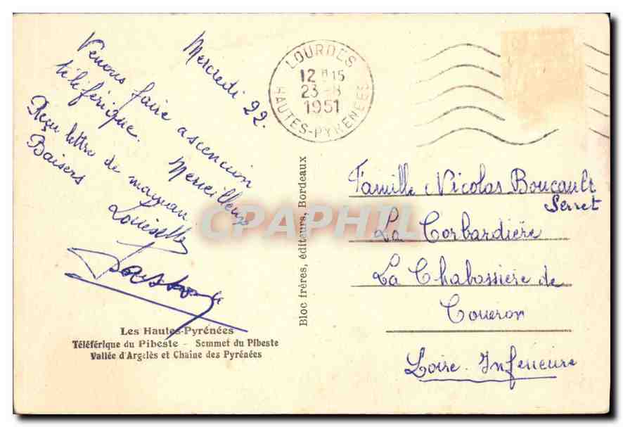 Vue panoramique du téléphérique du Pibeste — Les Hautes-Pyrénées — éditeur Tilo — Reverso