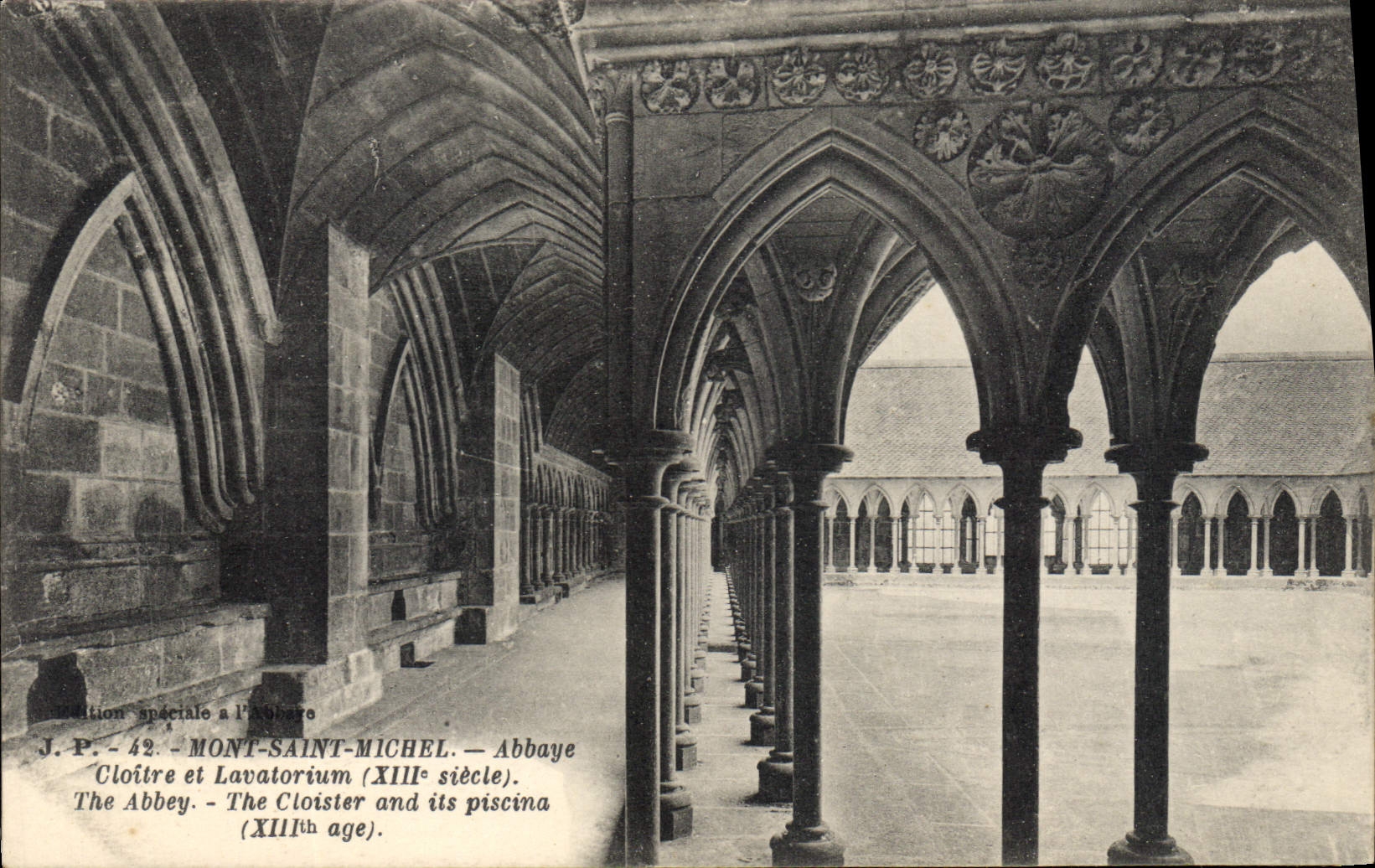 CPA Mont Saint Michel Abbaye Cloitre et Lavatorium (XIII siecles)