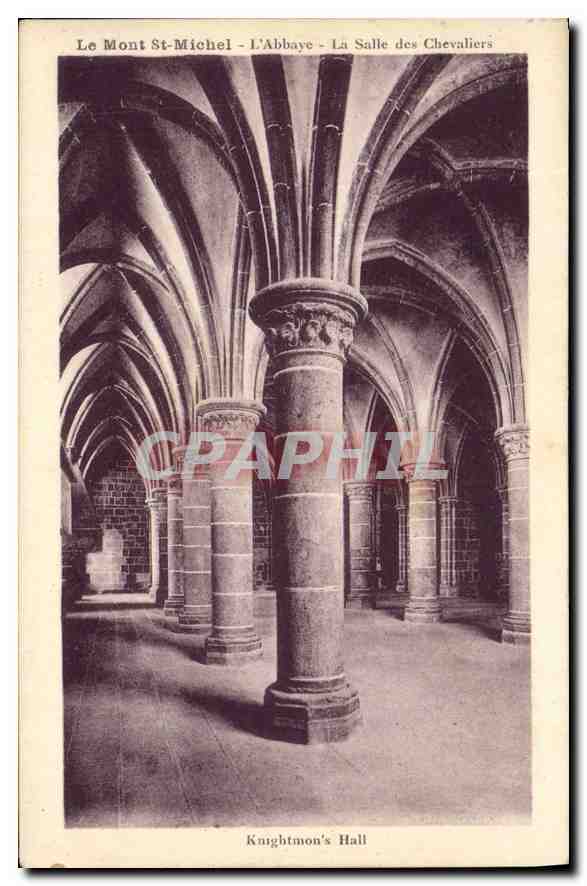 CPA Le Mont St Michel L'Abbaye La Salle des Chevaliers