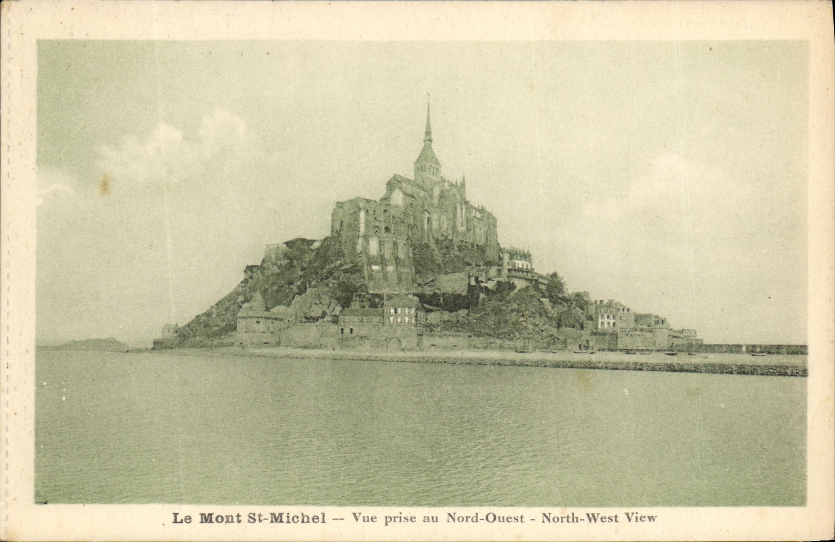Mont St-Michel — Blick aus nordwestlicher Richtung — Verlag CPAPHIL, Seriennummer nicht sichtbar