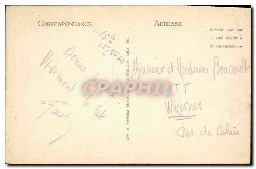 CPA Rouen La Fontaine de la Crosse — Verso