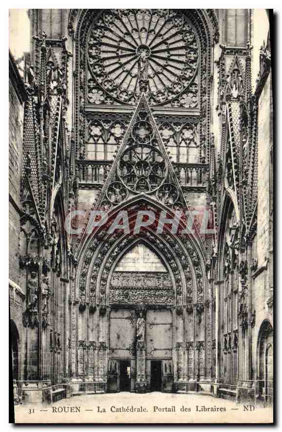CPA Rouen La Cathedrale Portail des Libraires