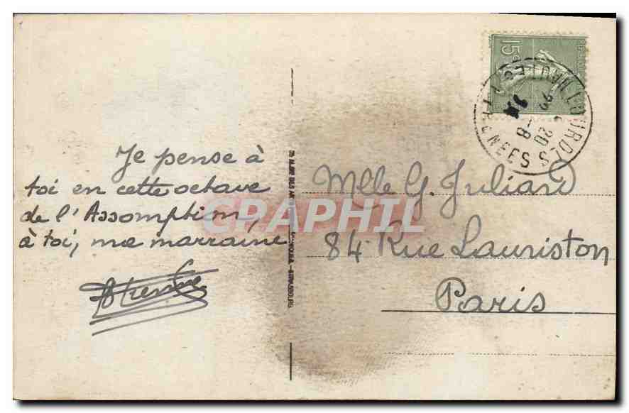 CPA Lourdes Vue prise du Chateau Fort — Verso