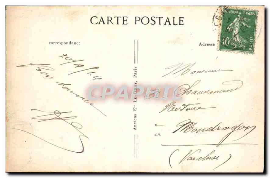 CPA Foret de Compiegne Le Carrefour de l'Armistice et Monument du Matin erige le 11 Novembre 1922 — Rückseite