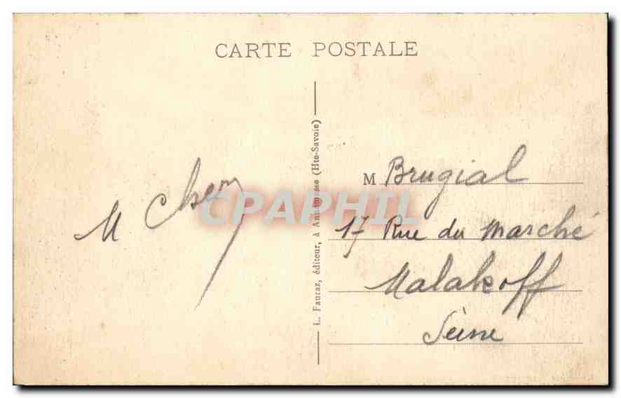 CPA Chamonix Mont Blanc (Hte Savoie) — Verso