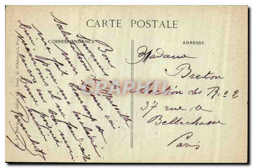CPA Marseille Vue des Tourelles du Chateau d'If — Rückseite