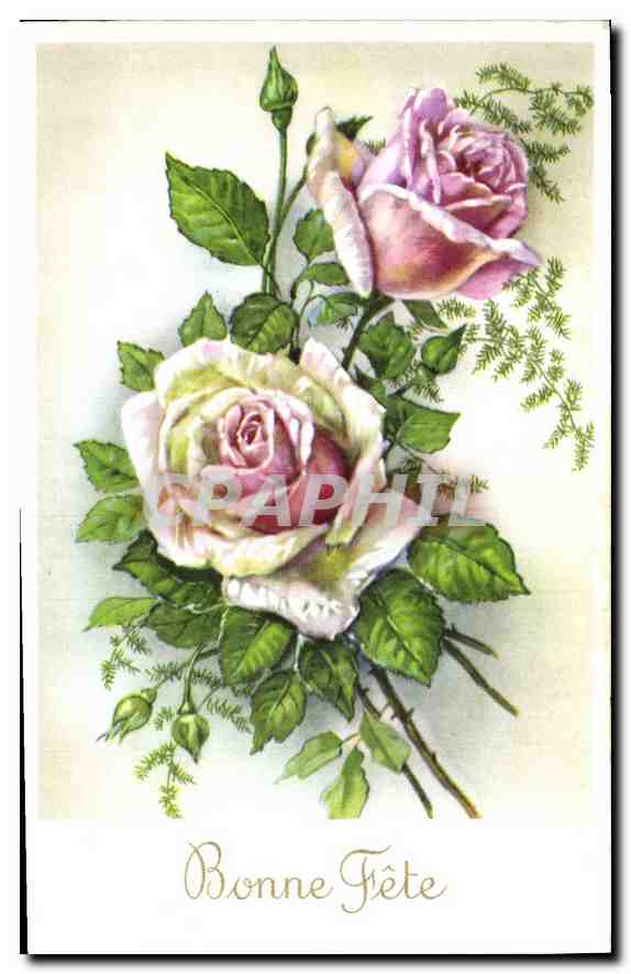 CPA Bonne Fete Fleurs