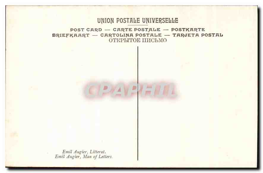 CPA Dubufe Emile Augier Litterateur Musee de Versailles — Verso