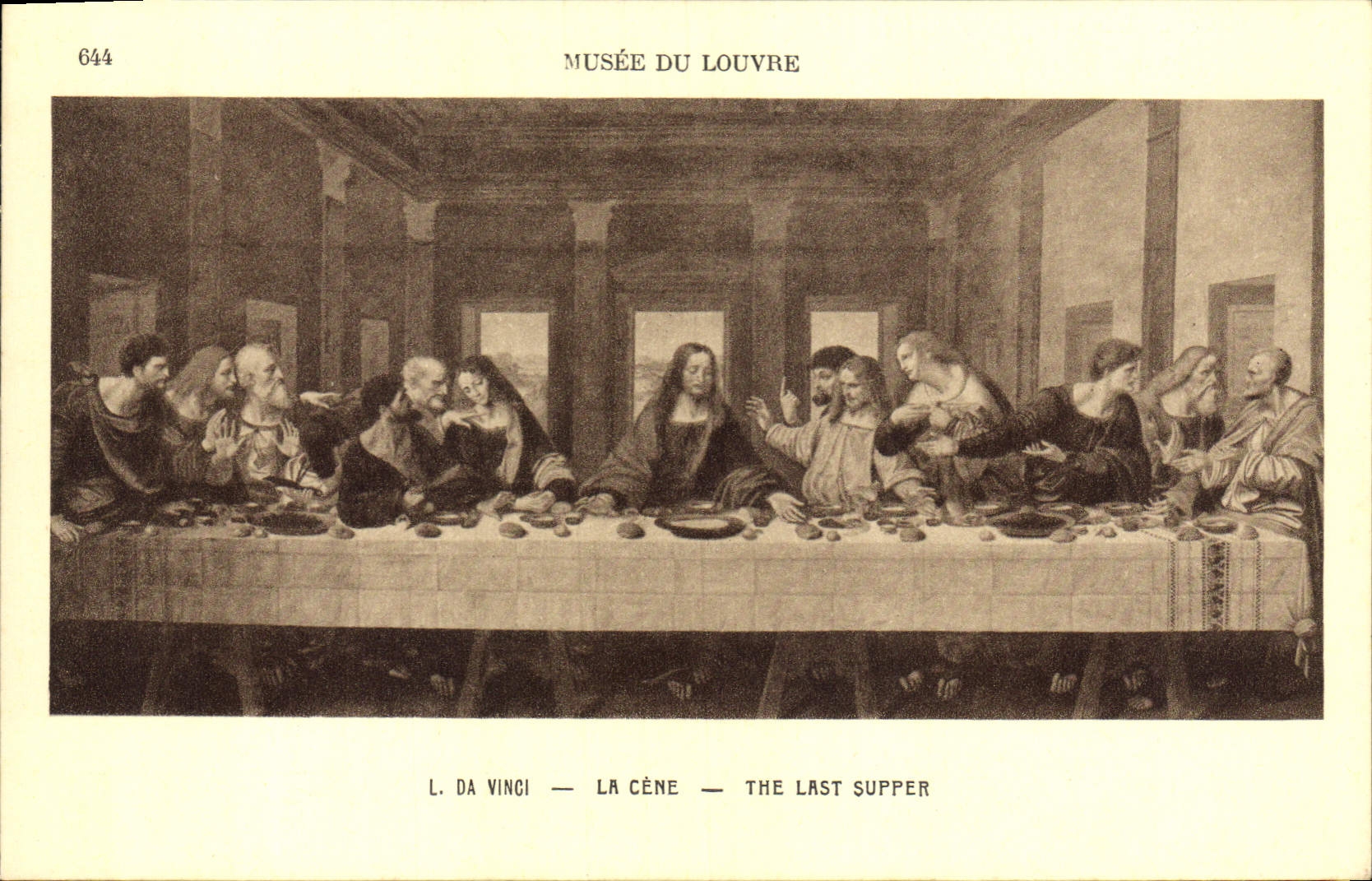 CPA Musee du Louvre L Da Vinci La Cene