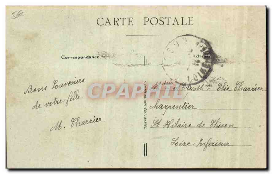 CPA Nantes Les Tours Lefevre Utile — Verso