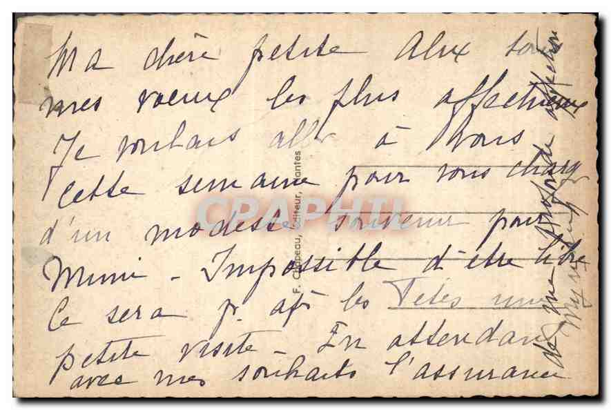 CPA Nantes (L I) Le Passage Pommeraye — Verso