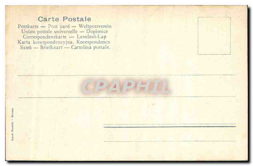 CPA Milano Monumento delle Cinque Giornate (Scult G Grandi 1805) — Rückseite