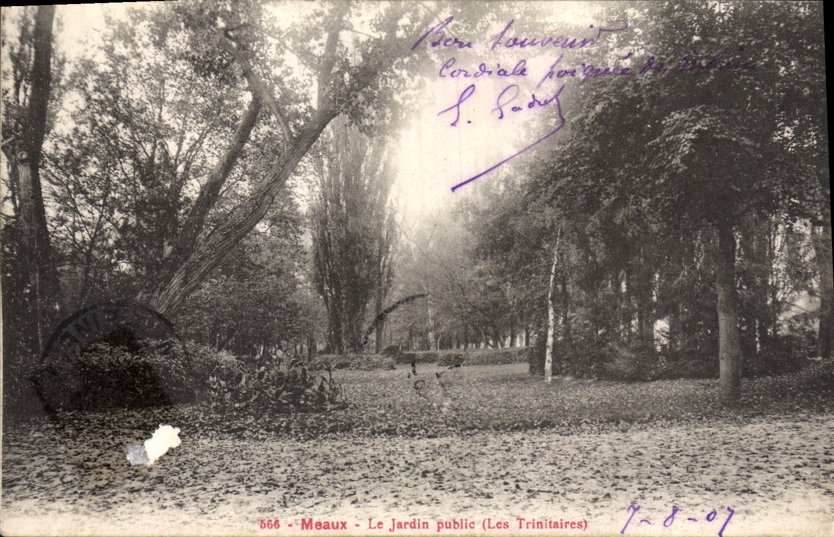 CPA Meaux Le Jardin public (Les Trinitaires)