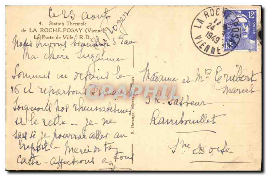 City Gate — La Roche-Posay — Publisher Dorange — Back