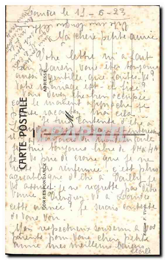 CPA Lourdes Maison paternelle de Bernadette Soubirous — Verso