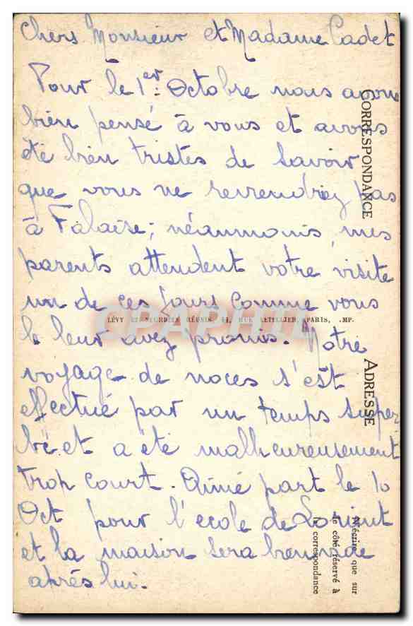 CPA Falaise Eglise Sainte Trinite Le Portail — Verso