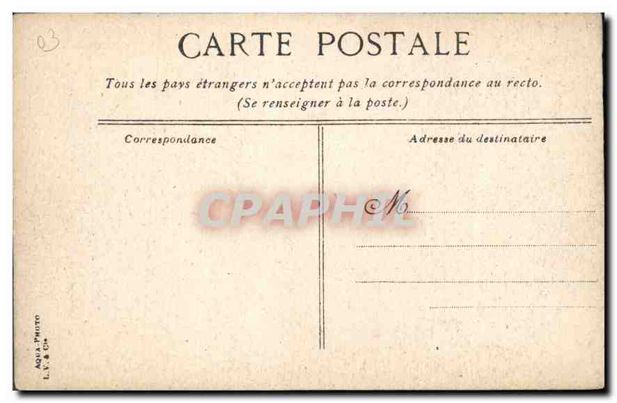 CPA Vichy La Gde allee devant le Palais des Sources — Rückseite