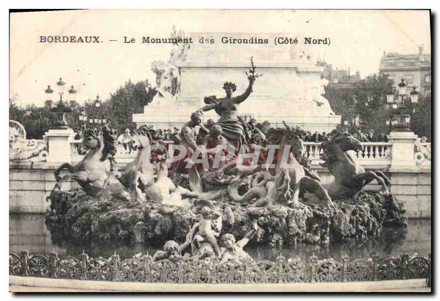 CPA Bordeaux Le Monument des Girondins Cote nord 