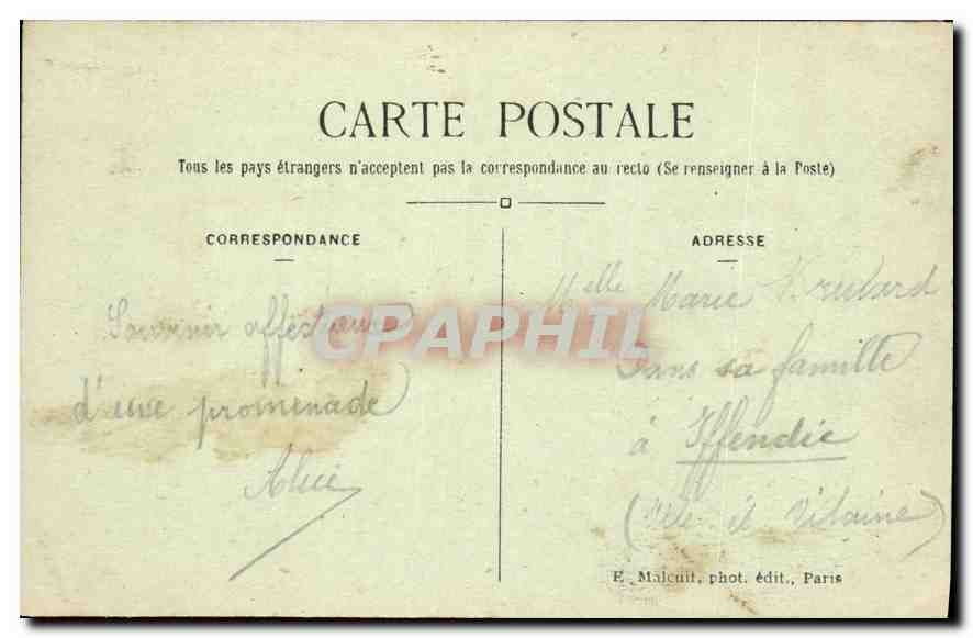 CPA Chateau de Dampierre Les Parterres vus du Perron  — Rückseite