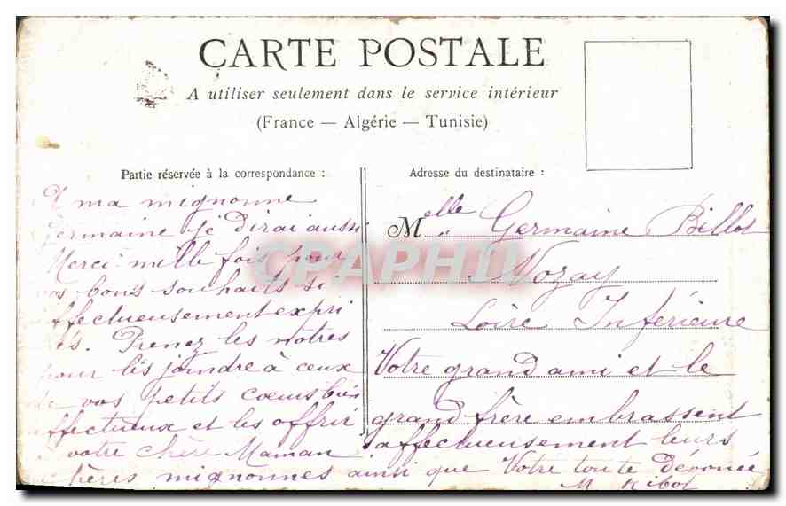 CPA Fantaisie Enfants — Rückseite