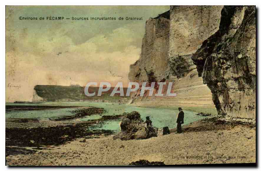 CPA Environs de Fecamp Sources incrustantes de Grainval 