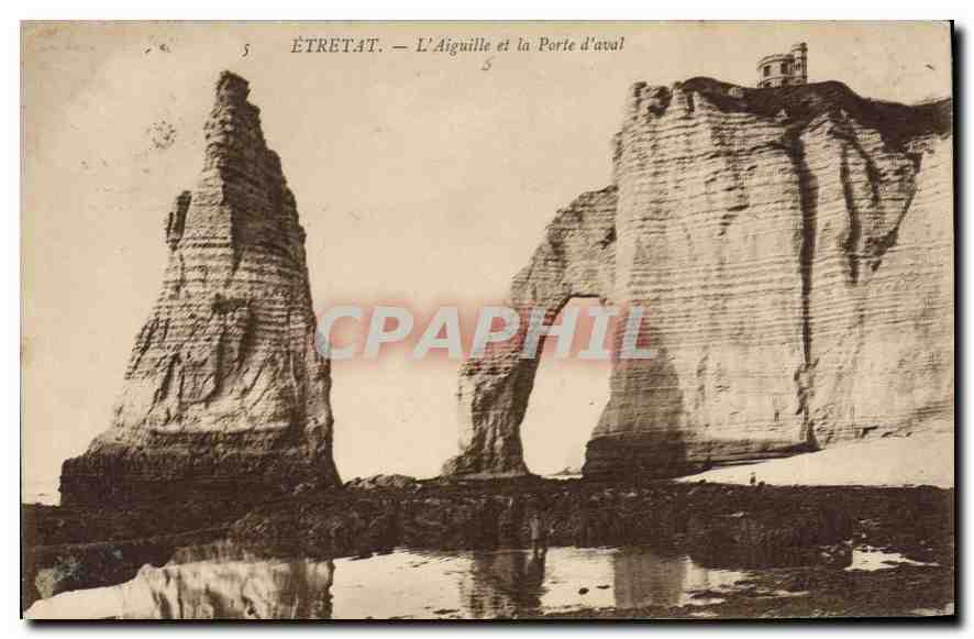 CPA Etretat L'Aiguille et la Porte d'aval 