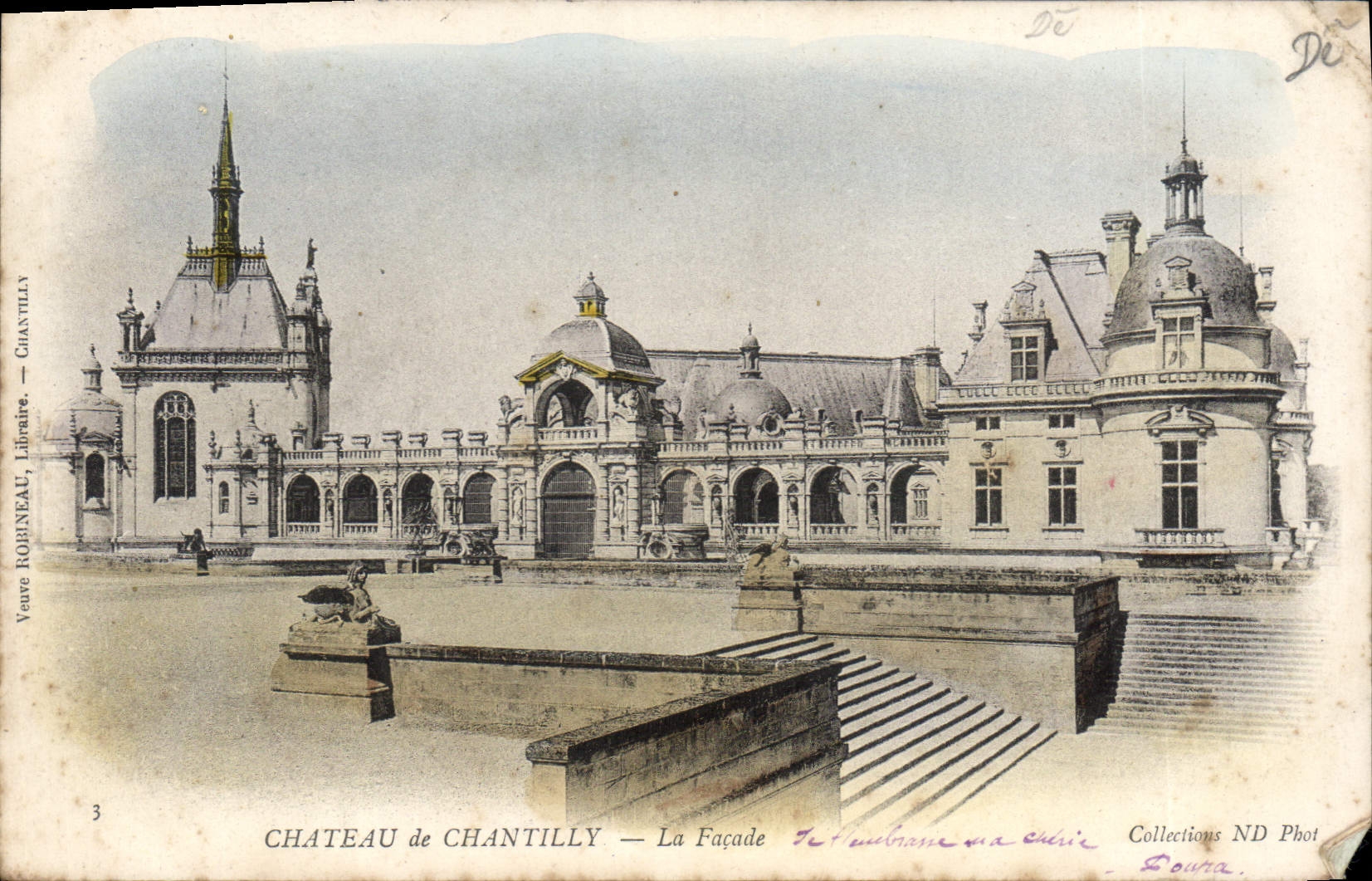 CPA Chateau de Chantilly La Facade 