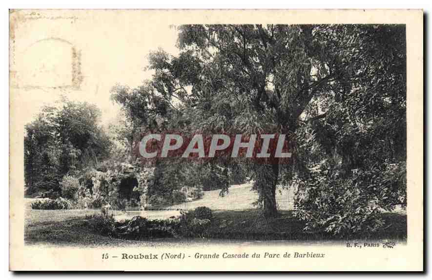 CPA Roubaix nord Grande Cascade du Parc de Barbieux 
