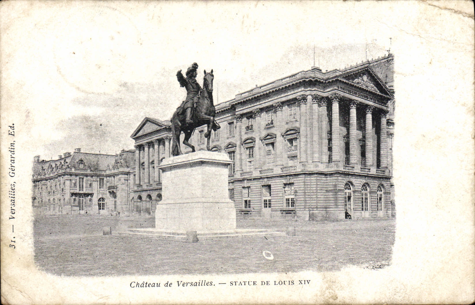 Château de Versailles — Statue de Louis XIV — Gérardtin, Éd. Versailles, n°31