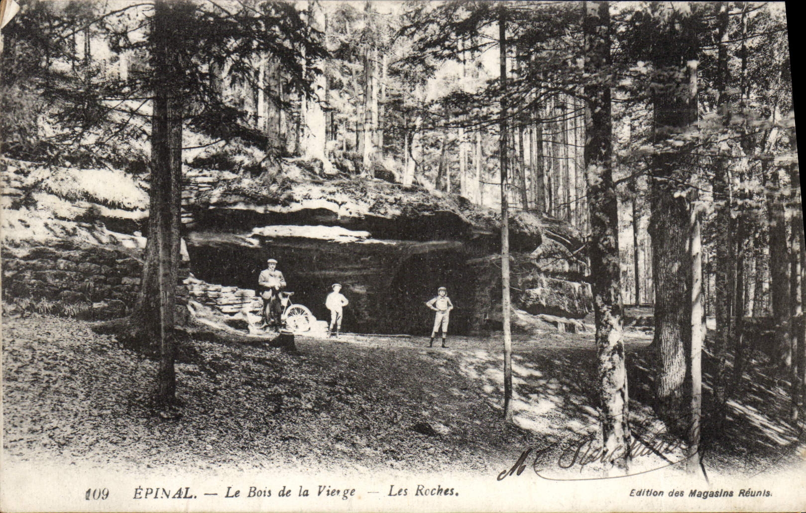 CPA Epinal Le Bois de la Vierge Les Roches 