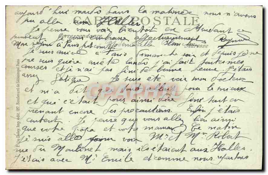 CPA Paris Les Boulevards vus de la madeleine  — Verso