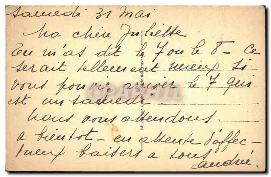 CPA Arras La petite Place et l'Hotel de Ville  — Rückseite