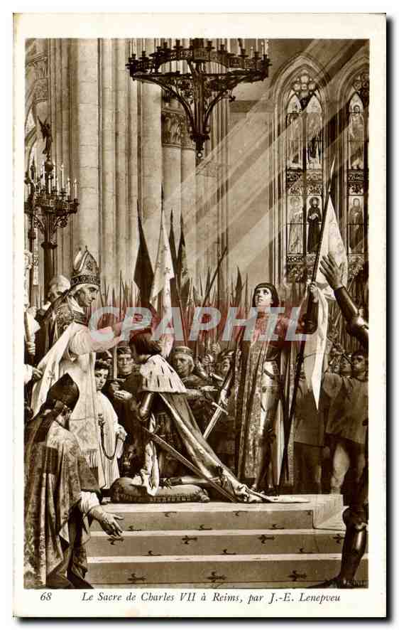 CPA Le sacre de Charles VII a Reims 