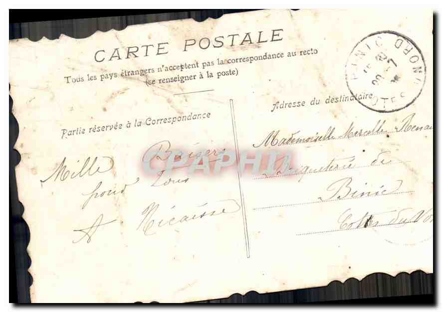 Palacio d'Orsay (Estación de Orléans) — vista del edificio y del andén — editor no identificado, n. de serie 27706 — Reverso