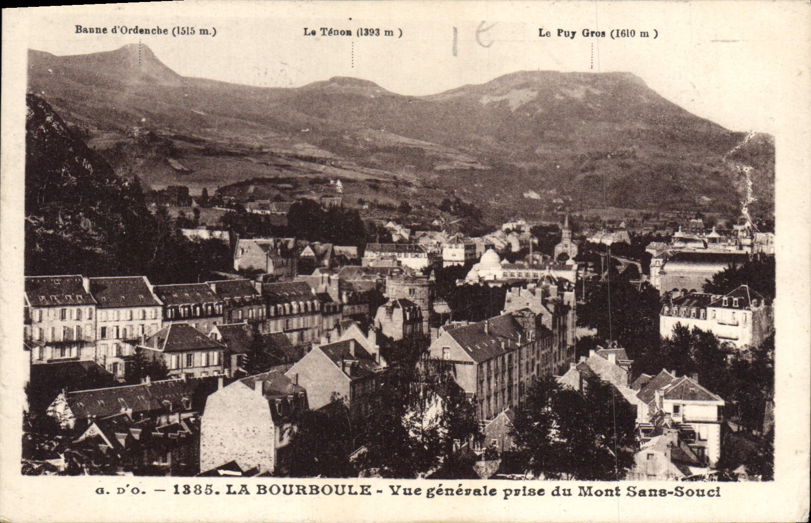 CPA La Bourboule Vue generale prise du Mont sans Souci 