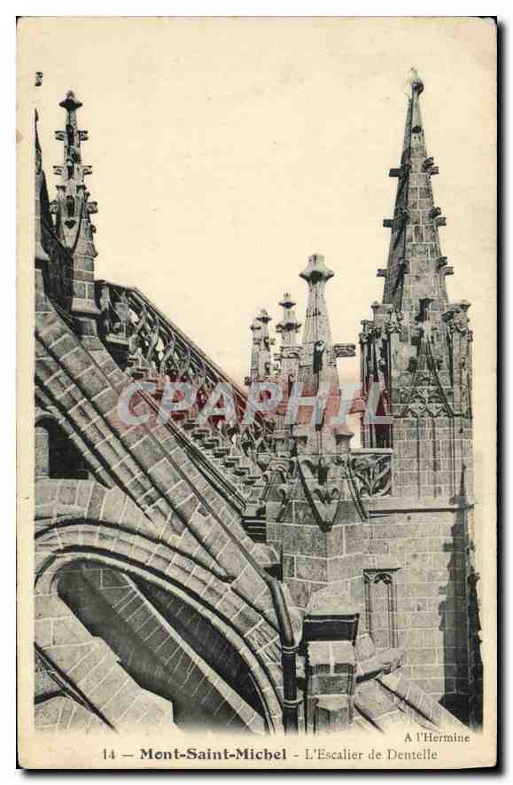 CPA Mont Saint Michel L'Escalier de Dentelle 